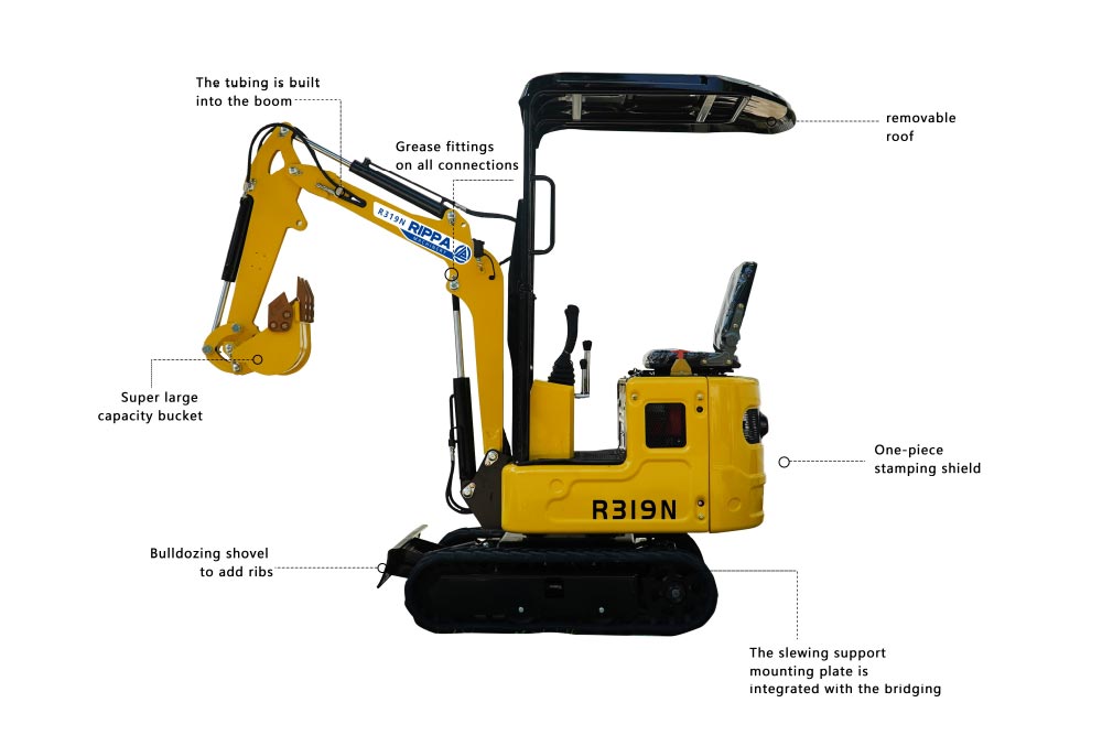 Mini excavators for home 1ton