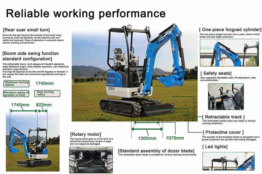 Mini excavator 2 tons inexpensive.